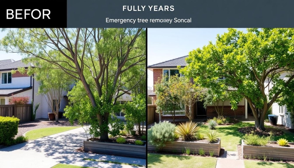 Fully recovered Sydney property one year after emergency tree removal Fully recovered Sydney property one year after emergency tree removal