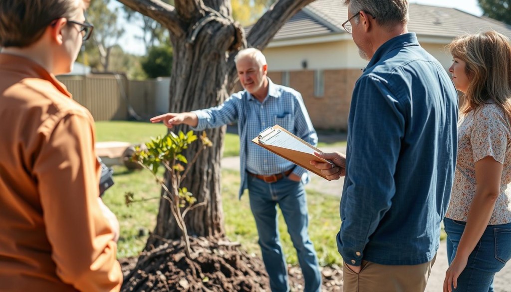 Sydney arborist providing consultation after emergency tree removal Sydney arborist providing consultation after emergency tree removal