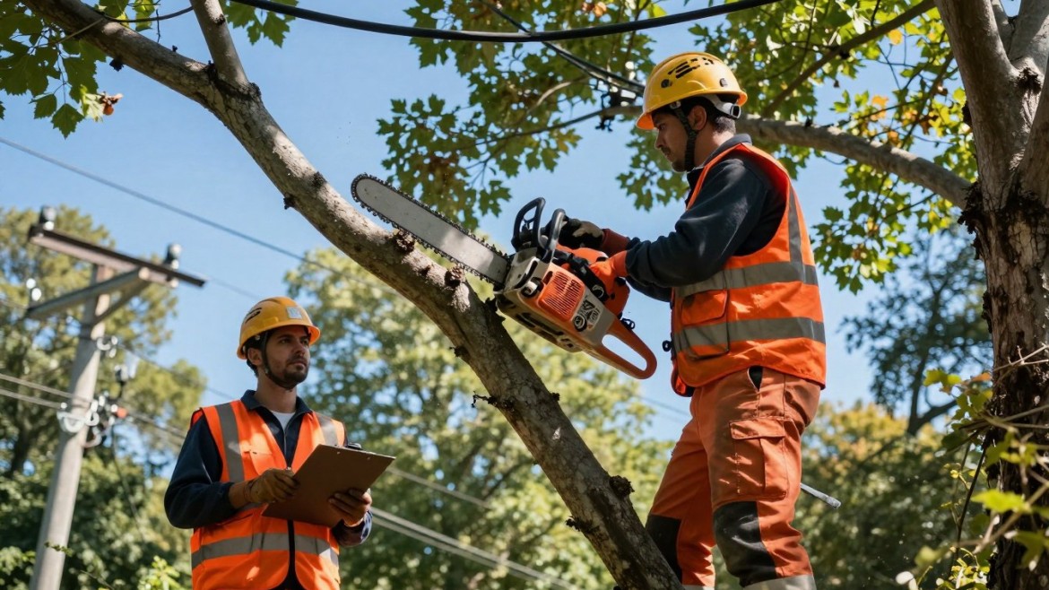 What’s the Safe Process for Tree Work Near Overhead Services?