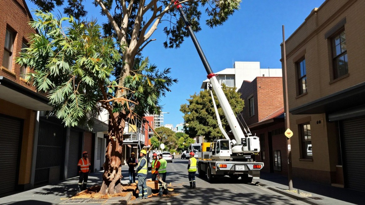 How Are Large Trees Removed on Narrow Sydney Streets (Crane Case Studies)?