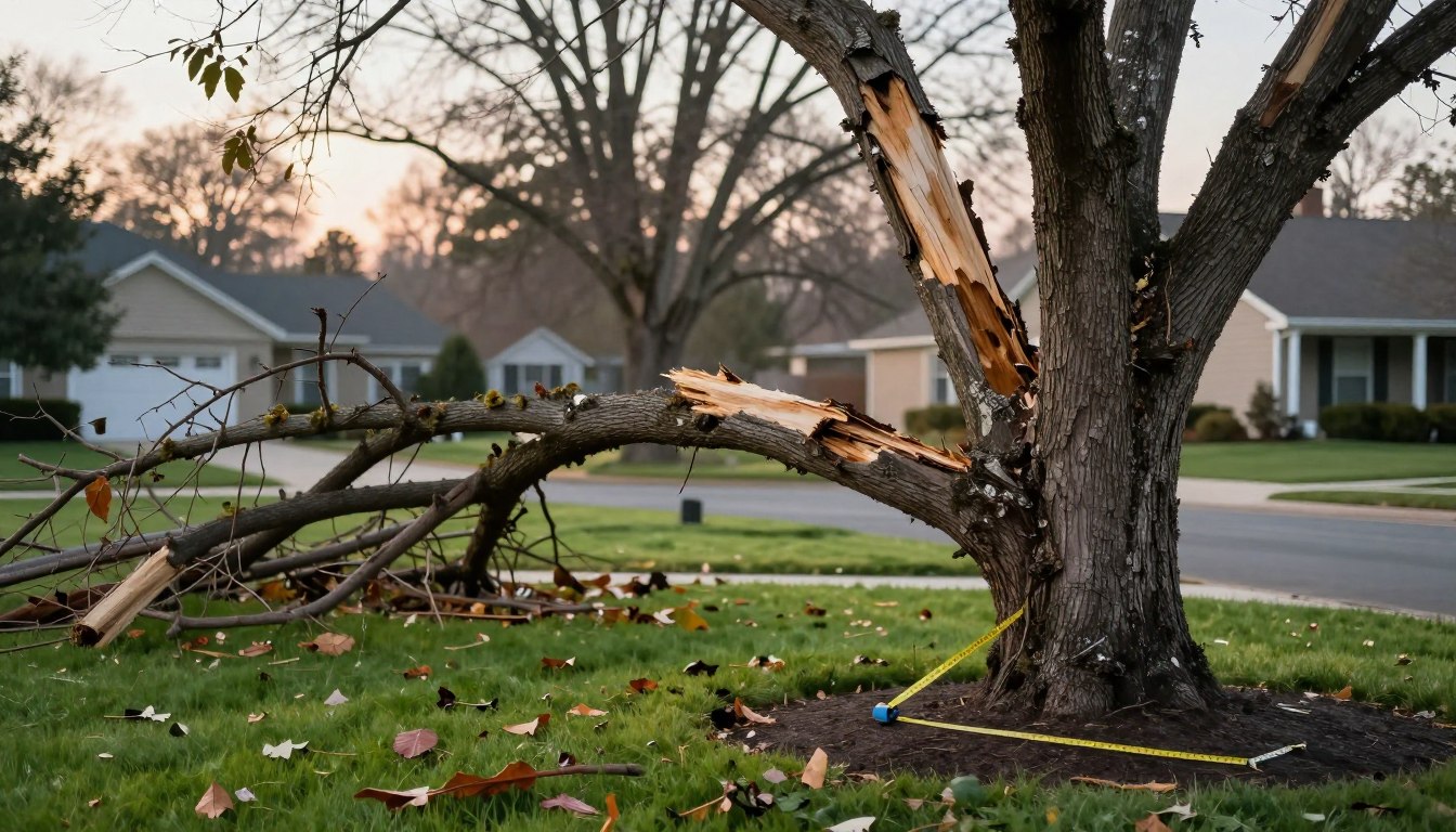 How do I document storm-damaged trees for insurance claims in NSW?