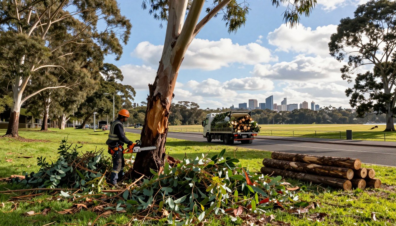 Where do I dispose of green waste from tree work in my LGA?